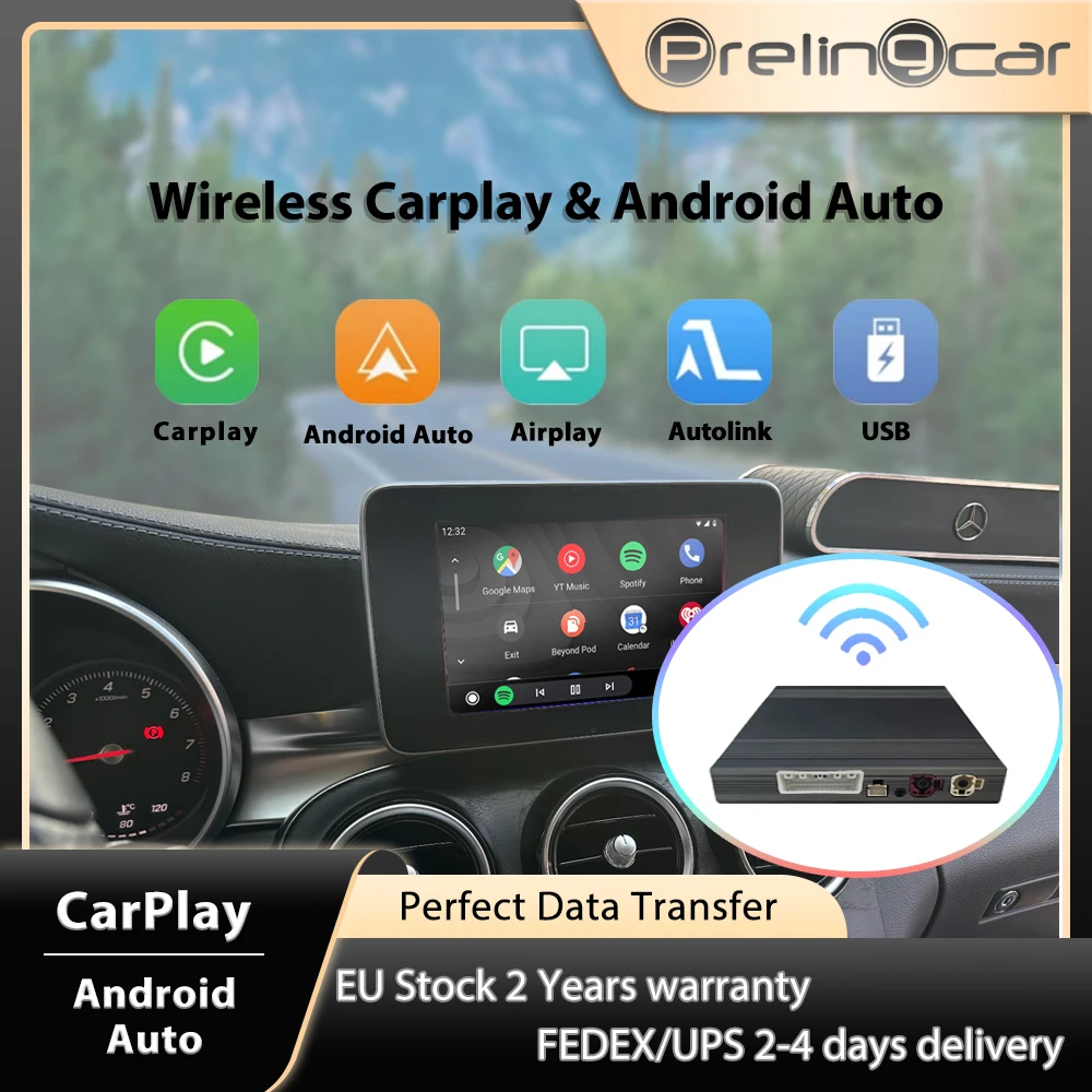 Wireless CarPlay NTG 5.0 5.1 For Benz A/B/C/E/S/G/V/X/GLA/GLC/CLA/CLSW205 W212 14-18 years Android Mirror Link CarPlay Function