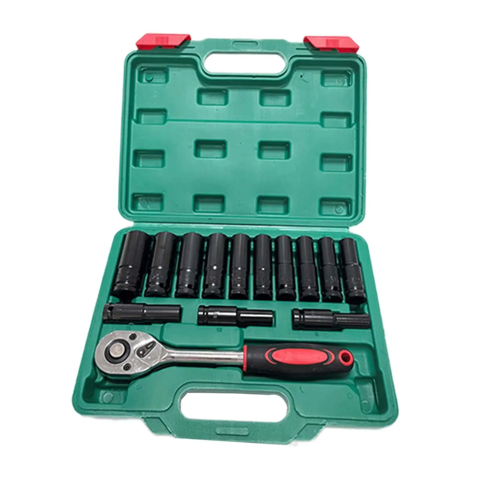 

14x Ratchet Wrench Socket Set High Strength 1/2 inch Drive Impact Socket Set