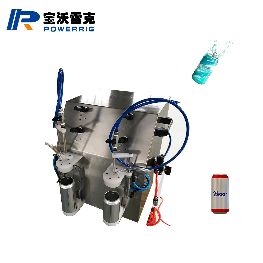Semi Automatic Drinks Filler Carbonated Soda Juice Aluminum Manual Beer Can Filling Machine