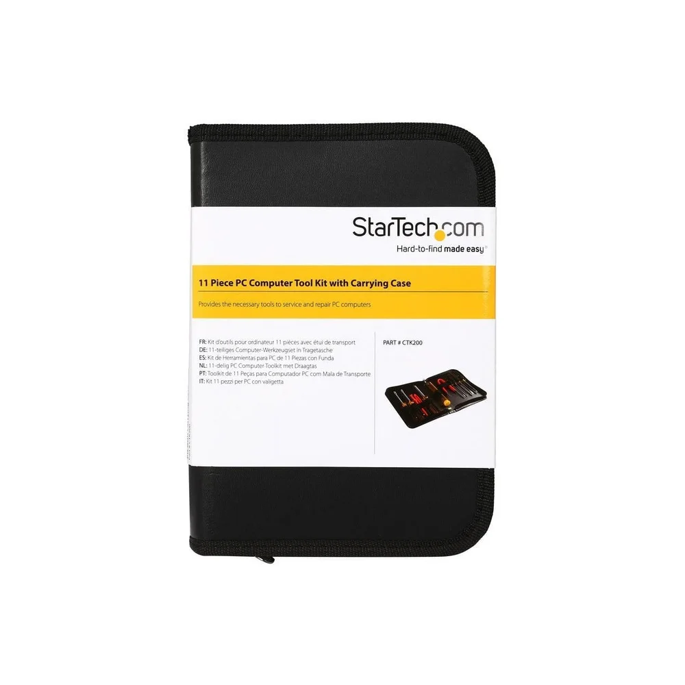 11 Piece PC Computer Repair Tool Kit with Portable Zippered Case Nut Drivers Screwdrivers Tweezers Parts Retriever Chip