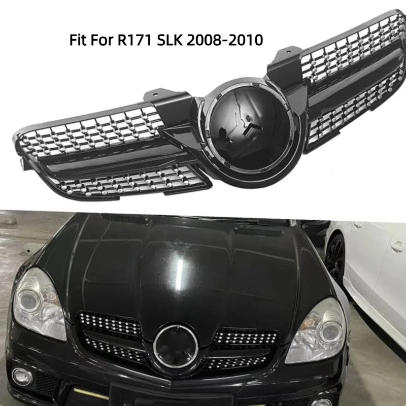 

Front Grille For Mercedes Benz R171 SLK-Class SLK200 SLK300 SLK350 SLK55 2008-2010 Front Bumper Racing Grill Tuning Accessories