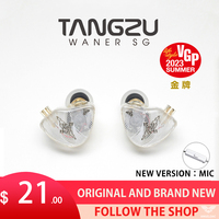 Tangzu WAN ER SG  with Mic 10mm Dynamic Driver Earphone IEM Metal Composite Diaphragm N52 Magnet 0.78 2pin Angeldac Sales