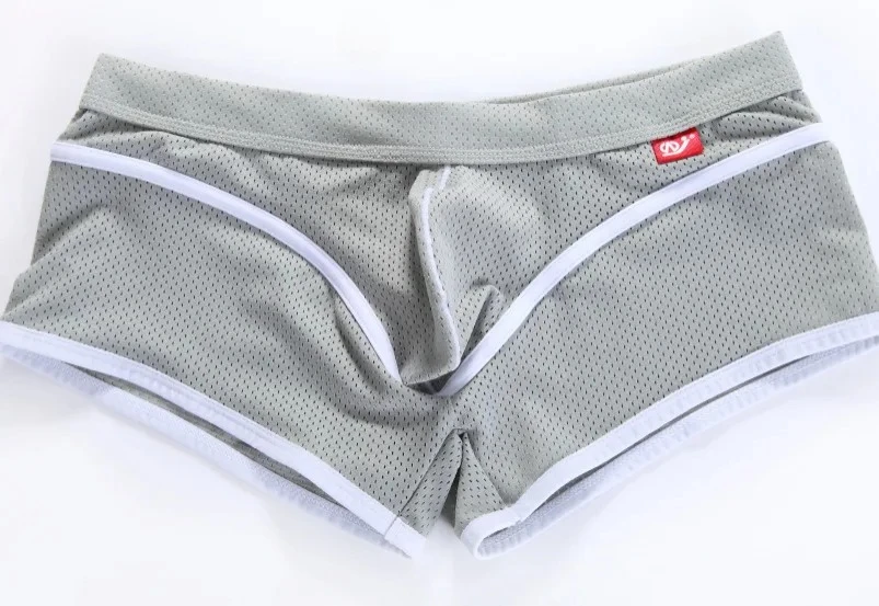 

Men's Underwear Youth Ice Silk Low-rise U Convex Pouch Boxer Shorts Mesh Breathable Comfy Underpants Elastic Quick Drying Trunks