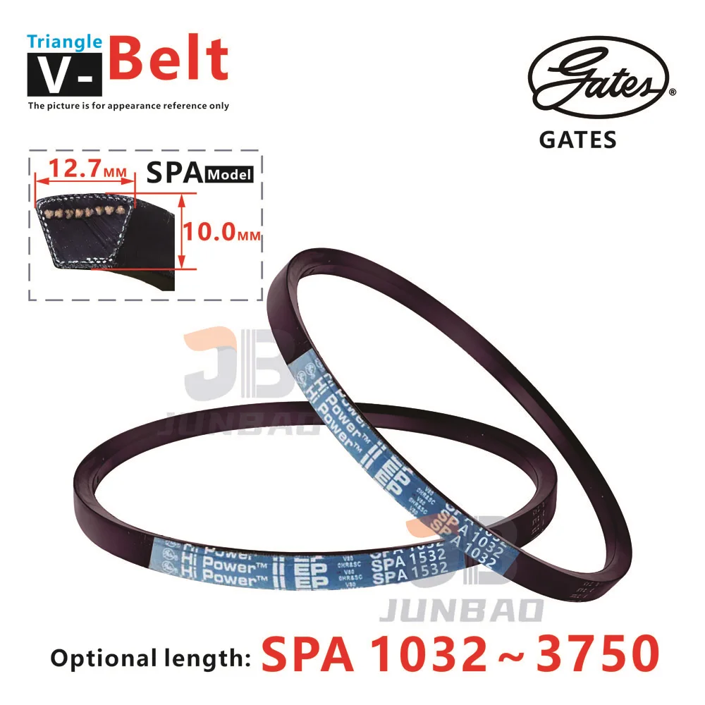 

Gates Hi power SPA Model High Speed Narrow V Belt SPA1032 To 3750 Wear Resistant Anti-Static Cooling Tower Belt Triangular Belt