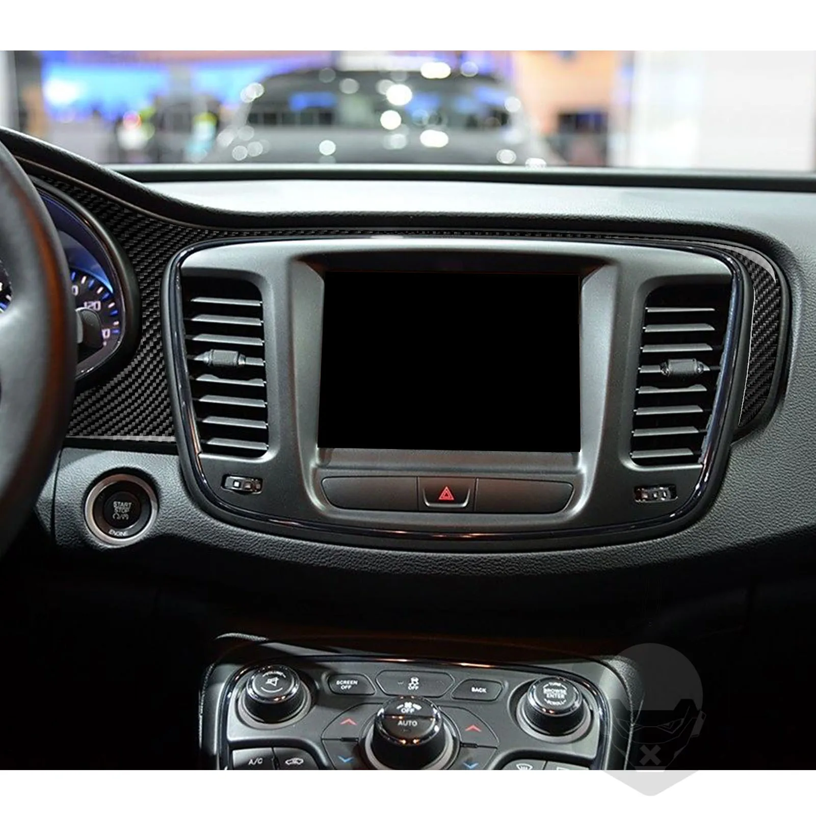 For Chrysler 200 2015 2016 2017 Flexible Real Carbon Fiber 4-Piece Speedometer Surround Overlay Trim Set