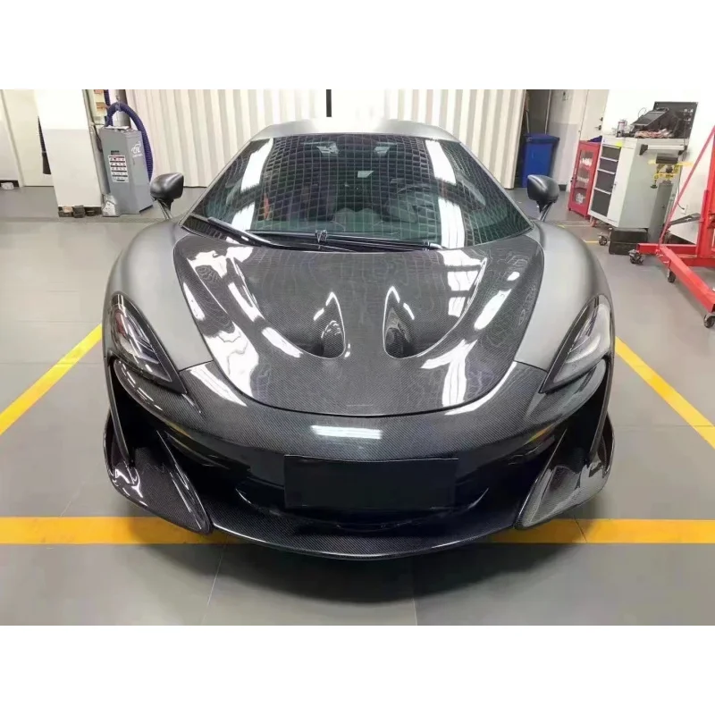 Suitable for Mclaren 540c 570s 650s MP4-12C Carbon Fiber Front Bumper Engine Hood Bonnet view 3