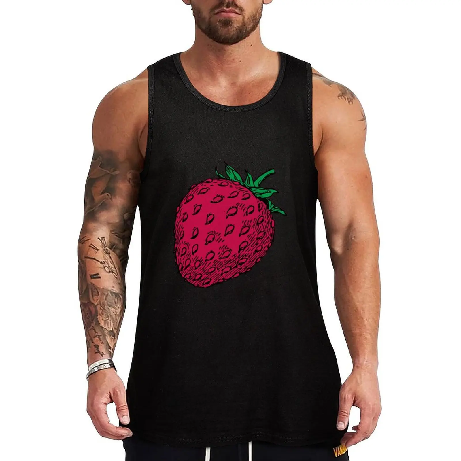 

Strawberry Tank Top quick-drying t-shirt men clothing vest men