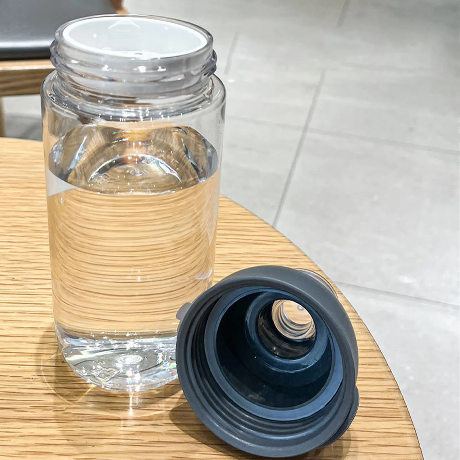 

Cold Brew Tea Bottle High Temperature Resistant Portable Simple Scale 450ML PC Cold Brew Water Bottle for Office
