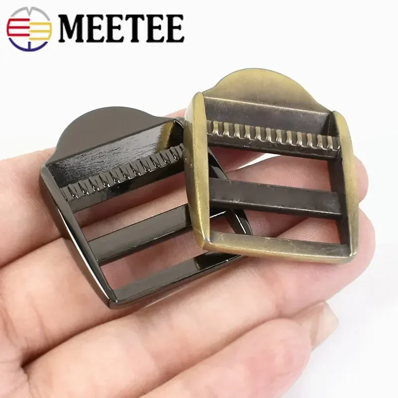 2/5Pcs 20/25/31/38mm Metal Buckle for Backpack Adjust Clasp Bag Strap Webbing Belt Tri-Glide Rings Hook DIY Clothing Accessories