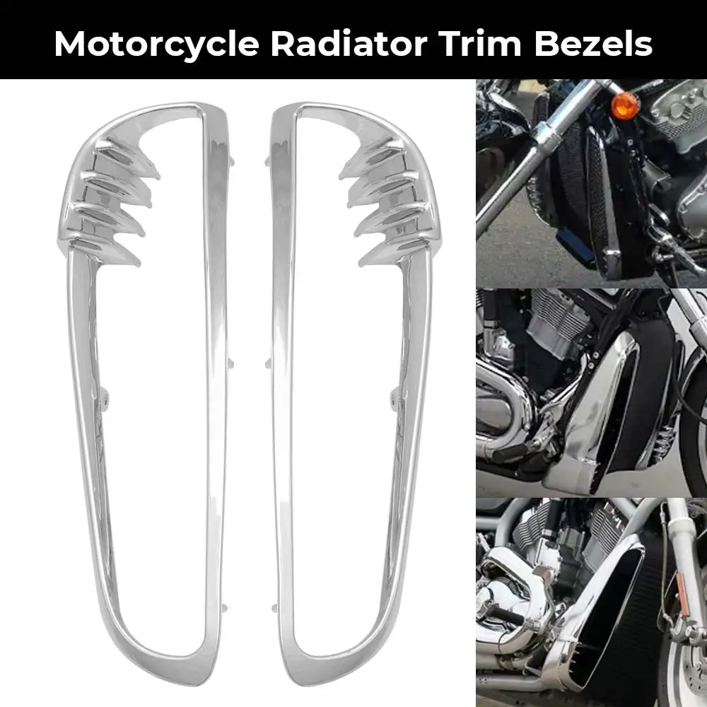 For Harley-Davidson VRSCAWA V-Rod ABS 2008 Motorcycle Radiator Trim Bezels 1Pair #66115-01/66116-01