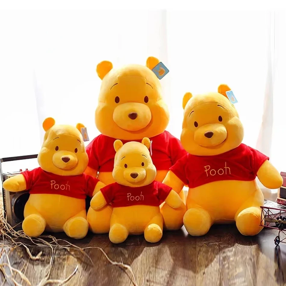 25-45cm Winnie The Pooh Plüschtiere Weiche Stofftier-Kawaii-Anime-Elfenpuppe Cartoon Pooh Bär Plüschpuppe Geburtstagsgeschenk für Freunde