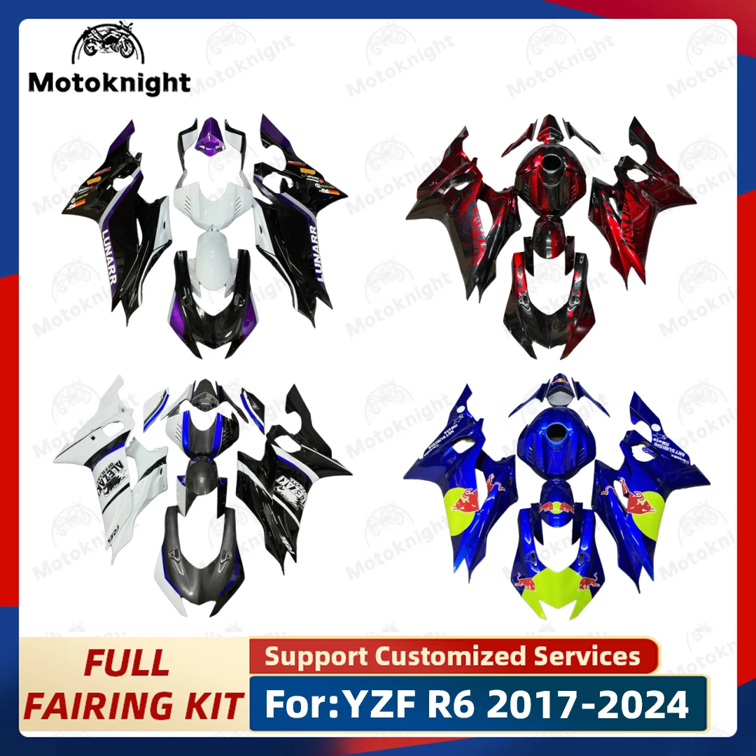 Motorcycle Fairing Kit Fit For Yamaha YZF R6 2017 2018 2019 2020 2021 2022 2023 2024 Full Set Fairings Bodywork New ABS Plastic