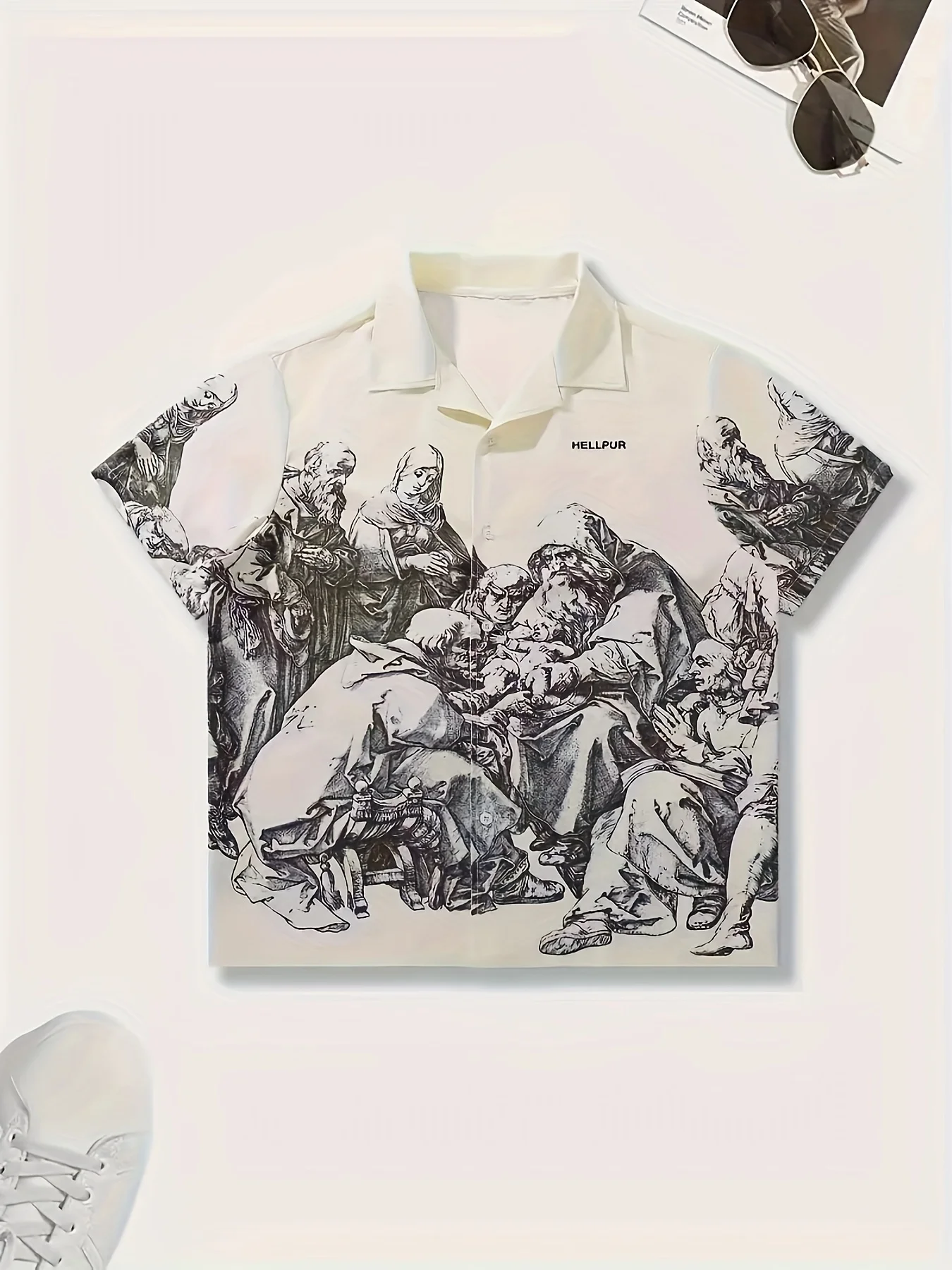 

Casual Shirt Genesis Oil Painting Style Cardigan Shirt