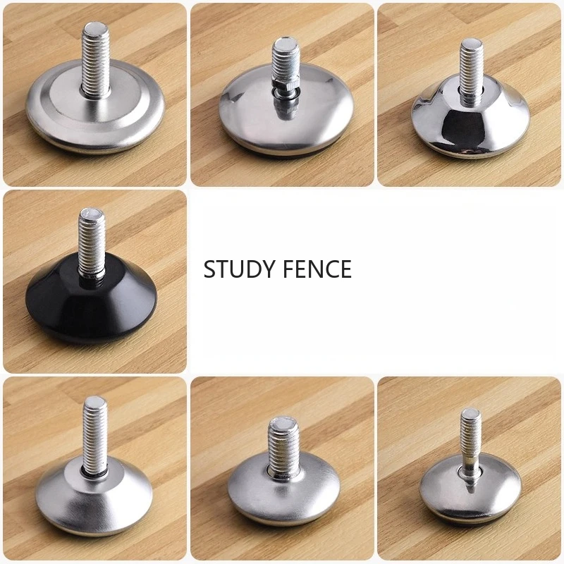 10PCS Chair and Table Leg Pads Furniture Screw Adjustment Foot Adjustable Coffee Table Support Foot Pad Household Hardware