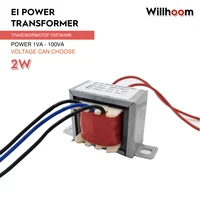 Transformador de potencia 10X15EI, salida Dual de 2 vatios, 3 cables AC12V-0-12V 15V-0-15V 18V-0-18V 24V-0-24V 9V-0-9V, entrada de cable de cobre 220V 110V