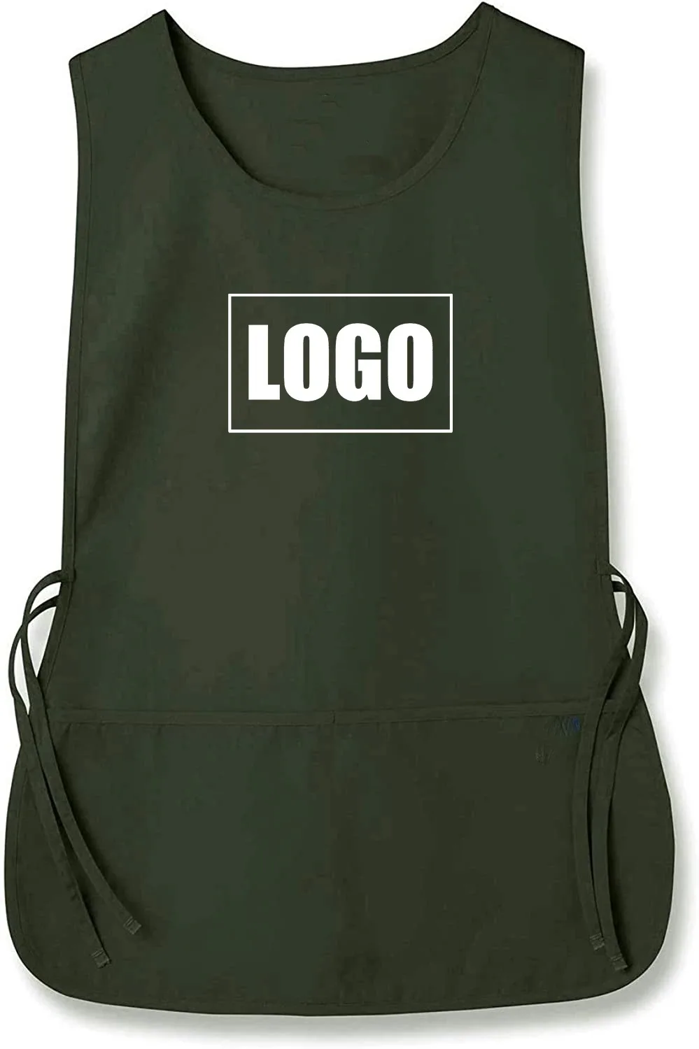 

Пользовательский логотип с принтом вышивки рекламная рубашка жилет рабочая одежда европейско-американская цветочная форма жилет фартук для чистки