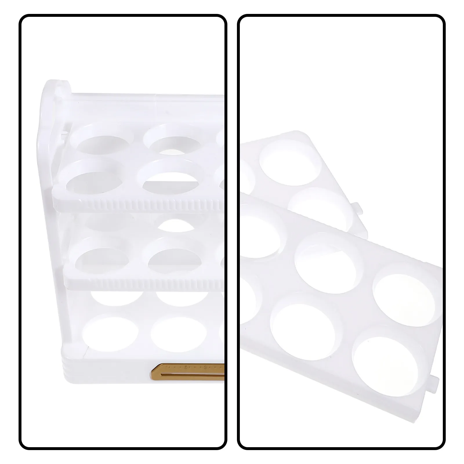

Multi-Grid Egg Holder for Refrigerator Stable Bottom Deep Wide Troughs No Collision Long-Lasting Freshness Household Egg Rack