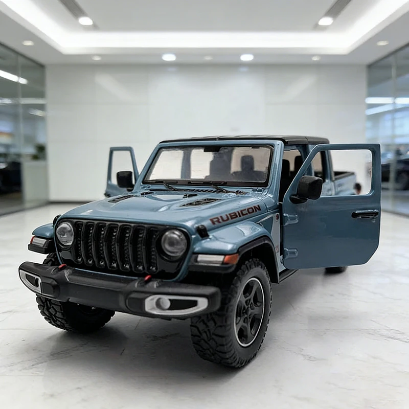 

Модель автомобиля 1:27 Gladiator Rubicon 2021, литая под давлением, коллекционная, масштабная, игрушечная, для детей
