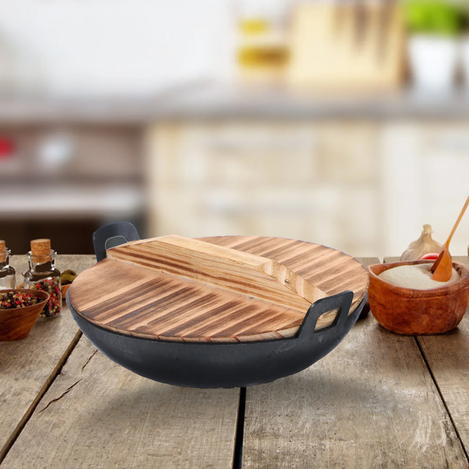 1 set miniatuur ijzeren wok mini kookgerei gladde realistische simulatie kookgereedschap voor huis keuken mini huis decor accessoires