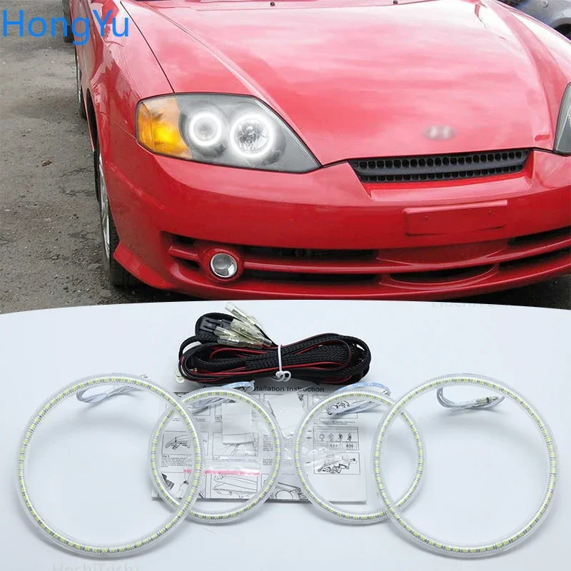 

Excellent Angel Eyes Ultra Bright Smd Led Angel Eyes Kit Rings for Hyundai Tiburon 2003 2004 2005 2006