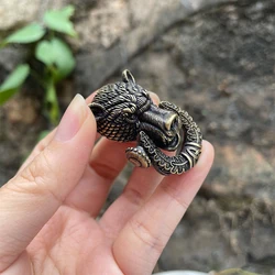 EDC Outdoors Tools Brass Bear Paracord Bracelet Buckles 1 Set DIY Connect Accessories Creative Handmade Wear Knife Lanyards