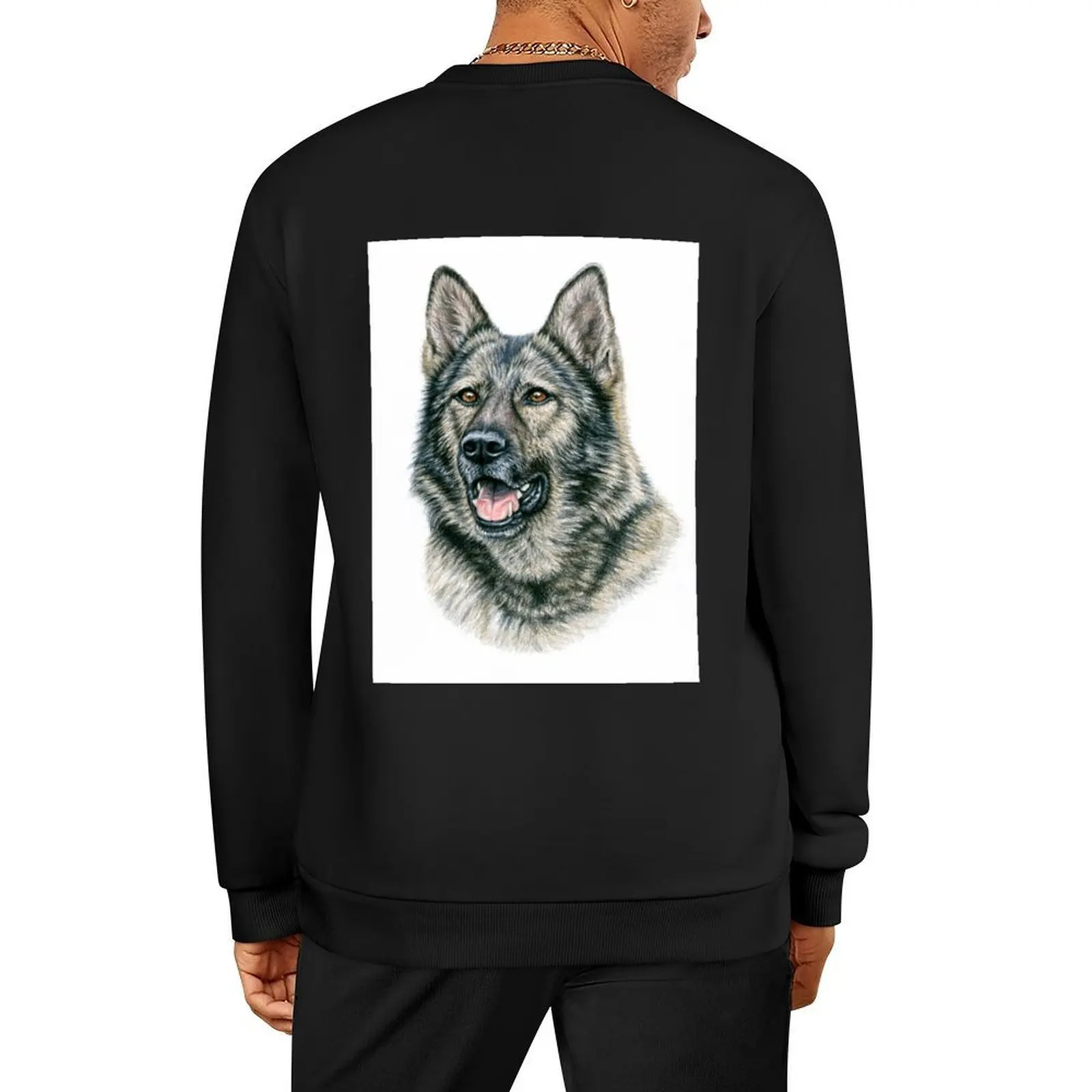 

Grauer Schferhund - Grey German Shepherd Dog Pullover blouse aesthetic clothing men's sweat-shirt tracksuit hooded sweatshirt