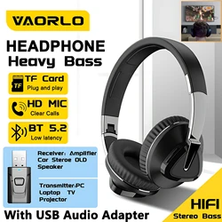 H3 Headphone Bluetooth 5.2 Hifi Bass Wireless/Wired headphone With USB Adapter(RX&TX) Gaming Headset With Mic for Phone PC TV