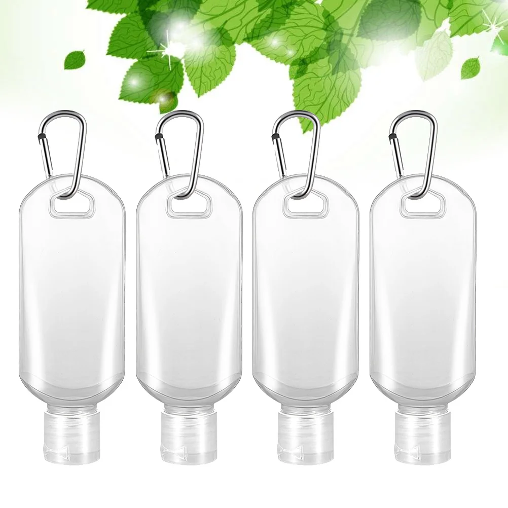 6 個 50 ミリリットルフックボトル詰め替え可能なトラベルコンテナプレスディスペンサーシャンプーボディウォッシュローション整理された液体保管用