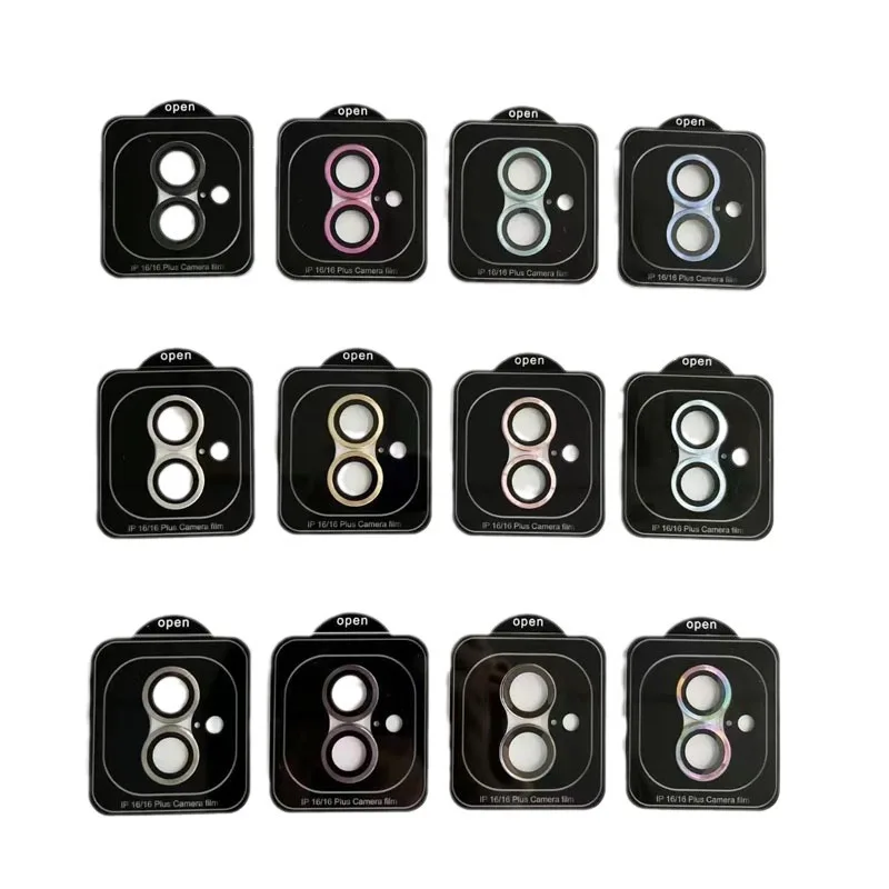 100Pcs Installation Tray Alignment Kit For iPhone 16 15 14 13 12 11 Pro Max Metal Ring Camera Lens Protector Glass Cover