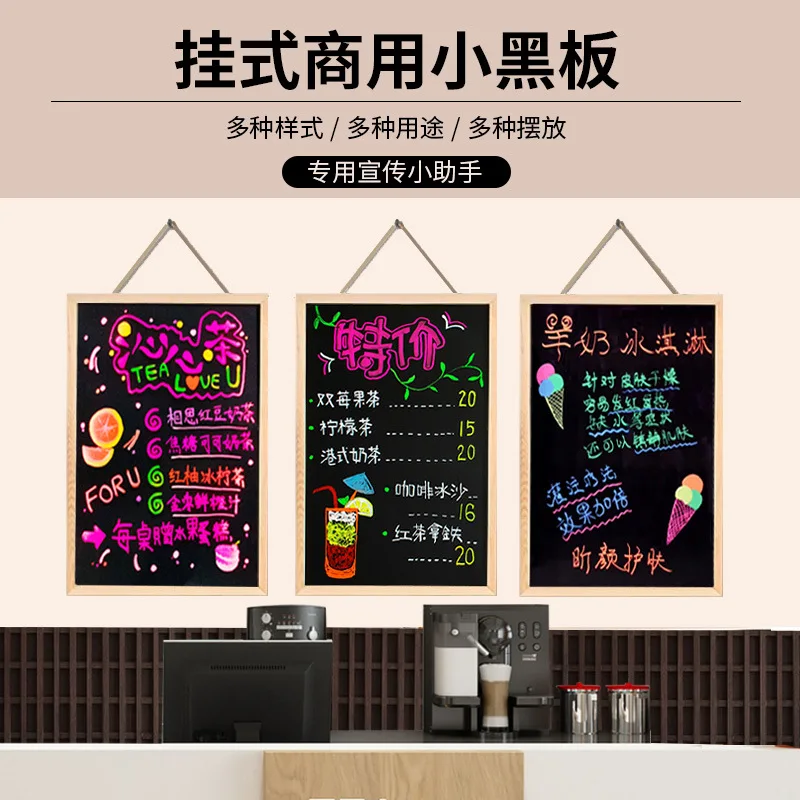 Imagem -05 - Preço Comercial do Pequeno Quadro-negro Stall Iluminado Billboard Magnetic Desktop Writing e Message Board Display Board