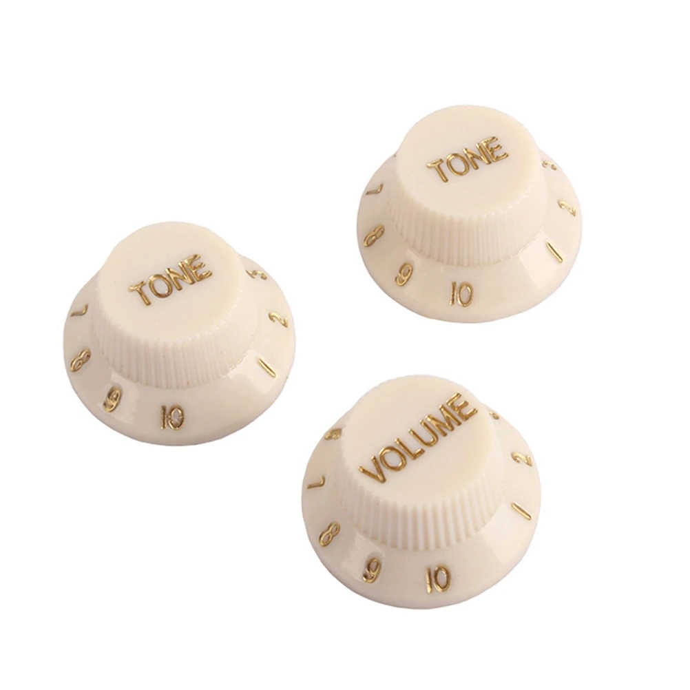 

Vaguelly 3 Set Guitar Bass Knobs Volume Tone Control Electric White