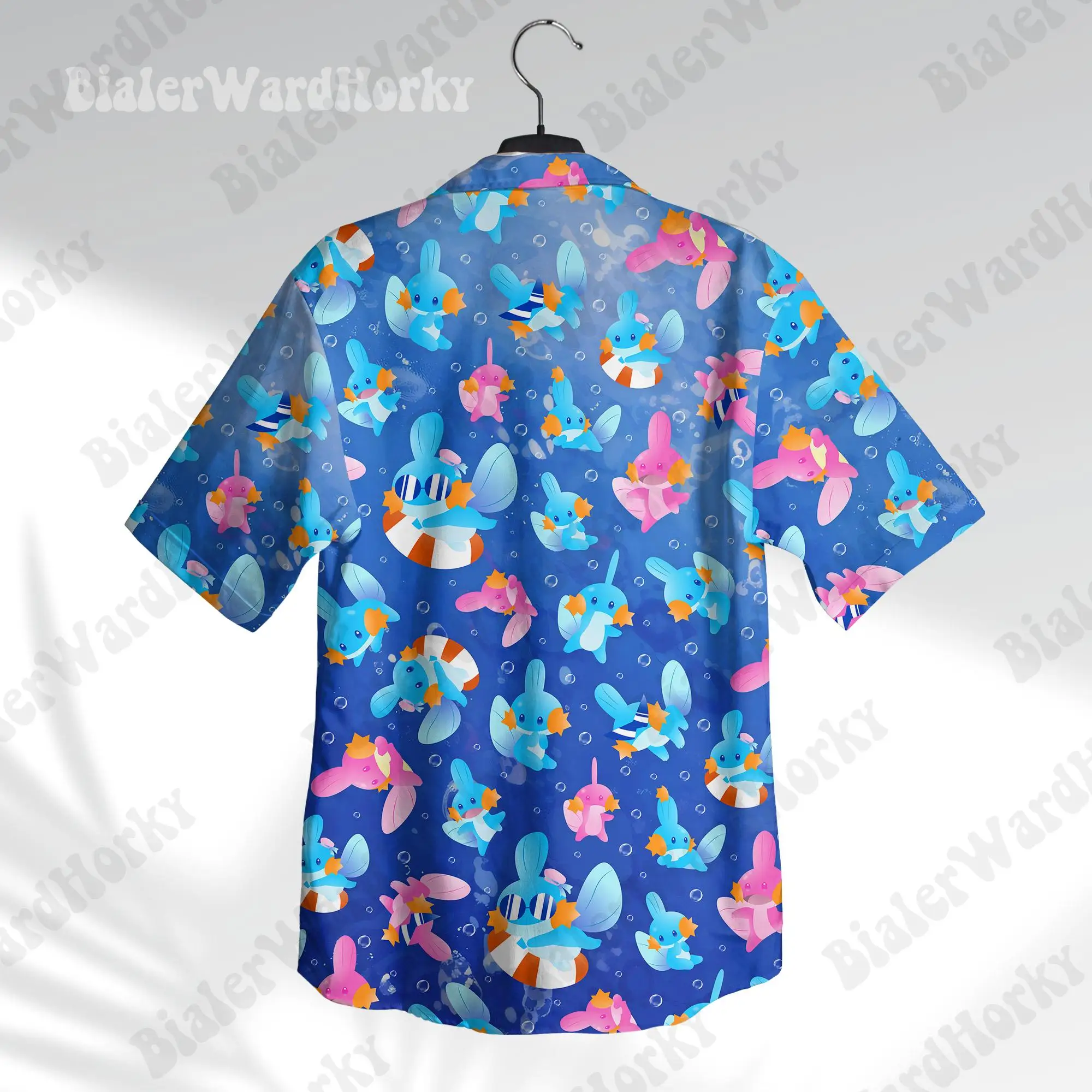 Mudkip Hawaiian Shirt Pokémon Anime Mudkip Grafik-T-Shirt Sommer Freizeit Herren-T-Shirt Kinderkleidung T-Shirt Y2k Frau ﻿ – Detail 4