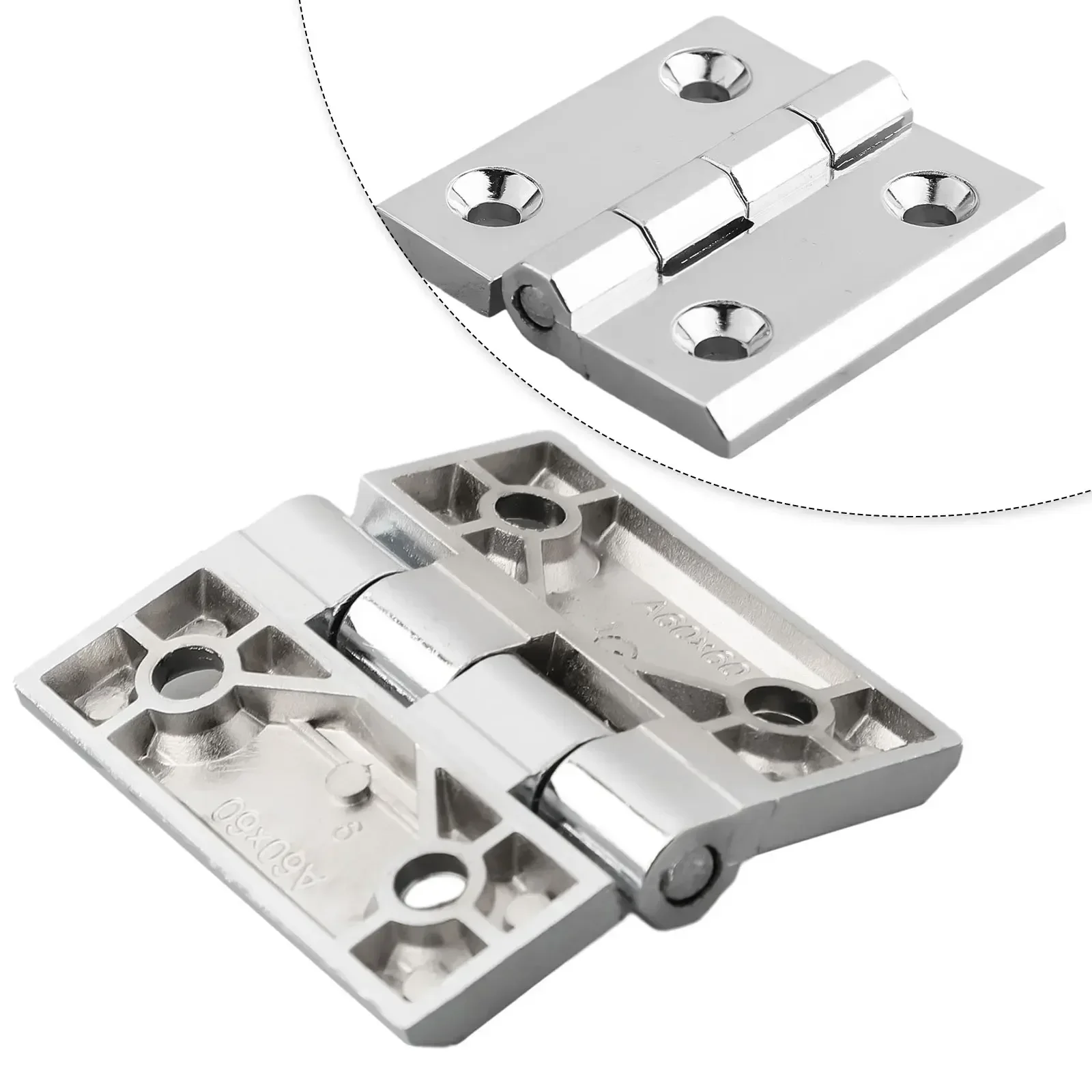Zinc Alloy Butt Hinges Cabinet Door Hinges Aluminium Box Backflap Shed Door Hinges Silver Furniture Hardware