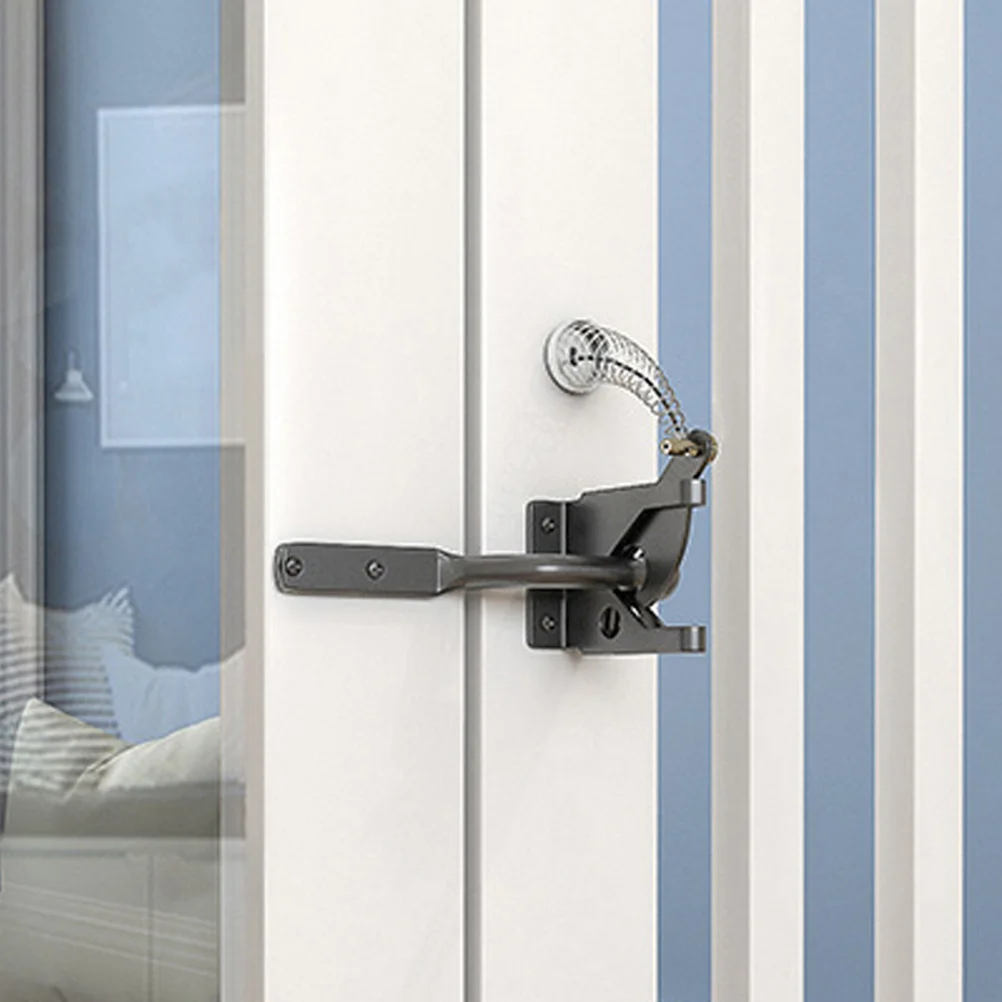 

3Sets Spring Loaded Gate Latch Cable Pull Outdoor Hardware Kit for Wooden Metal Fence Garden Gates Yard Fence Repair Kit