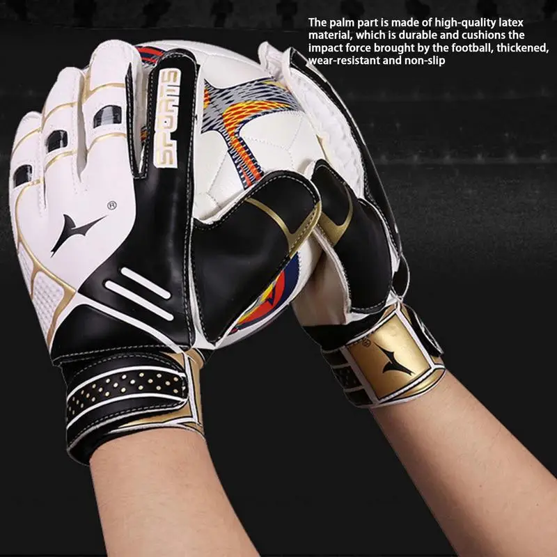 Goalkeeper Gloves Kids Adults Anti-Slip Goalie Gloves Latex Grip Professional Soccer Protection Football Men Women Match Gloves