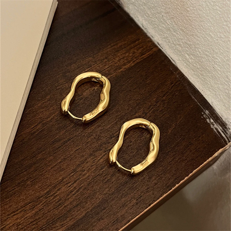 Adolph Trending Metal Geometry Hoop Earring Fashion New Design Irregular Minimalist Earrings for Women Fashion Jewelry Gift 2023