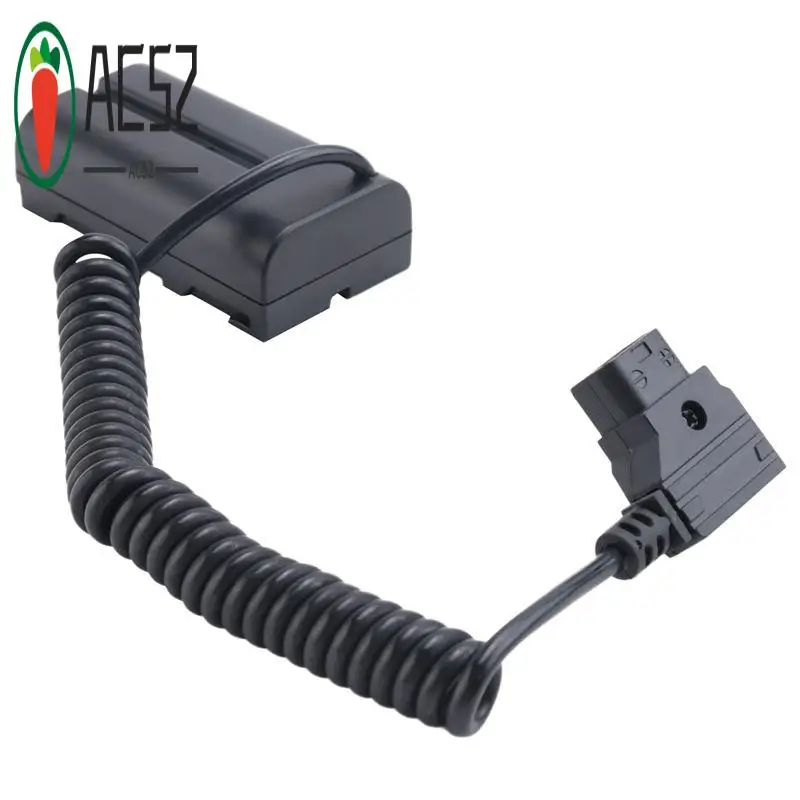 AC52-Coiled D-Tap To L-Series F550 Battery Dummy Cable For Sony Feelworld/Atomos Shinobi Small Hd/Andycine Camera Monitor
