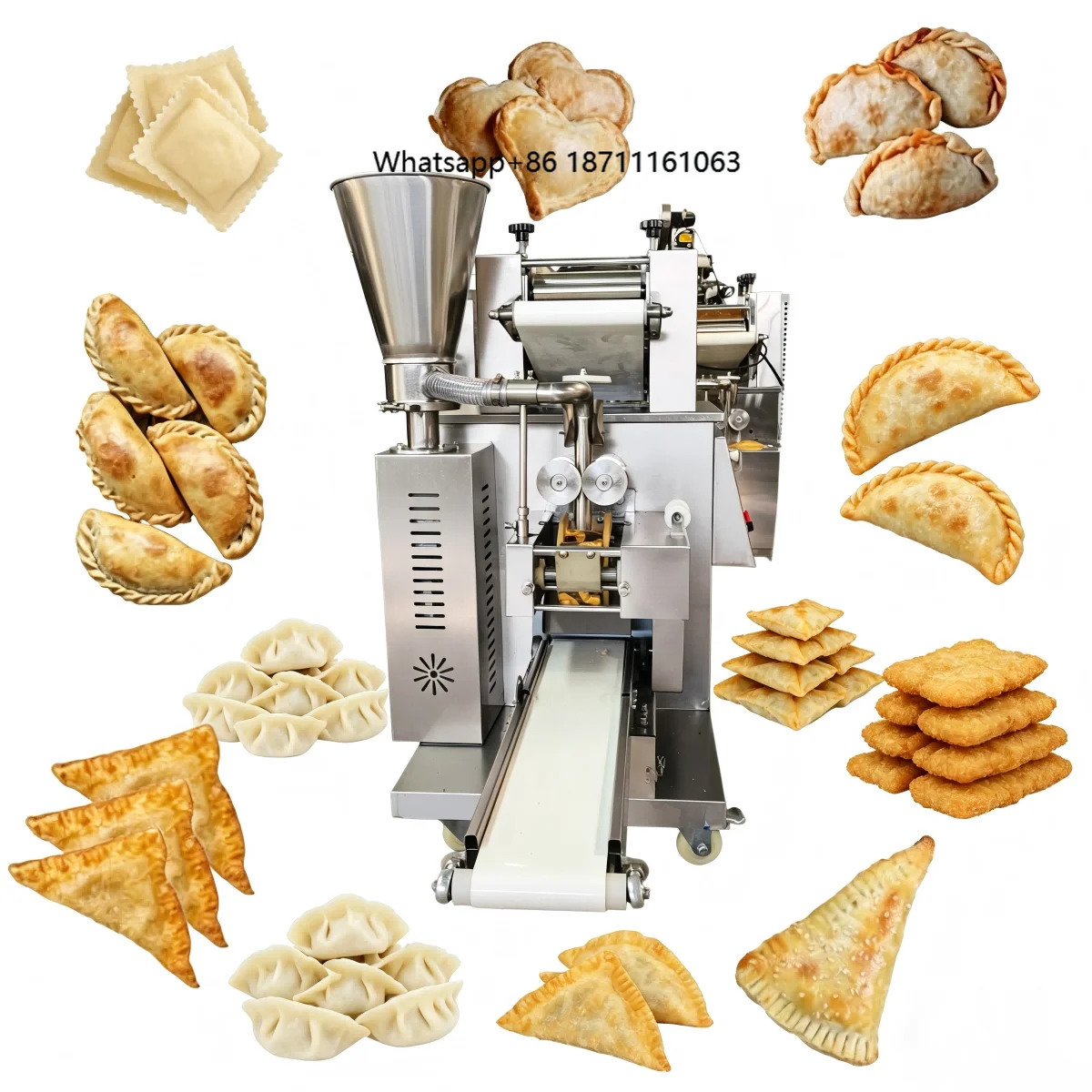 

Small Electric Stainless Samosa Meat Pie Filling Wonton Stuffed Round Dumpling Manti Ravioli Making Machine