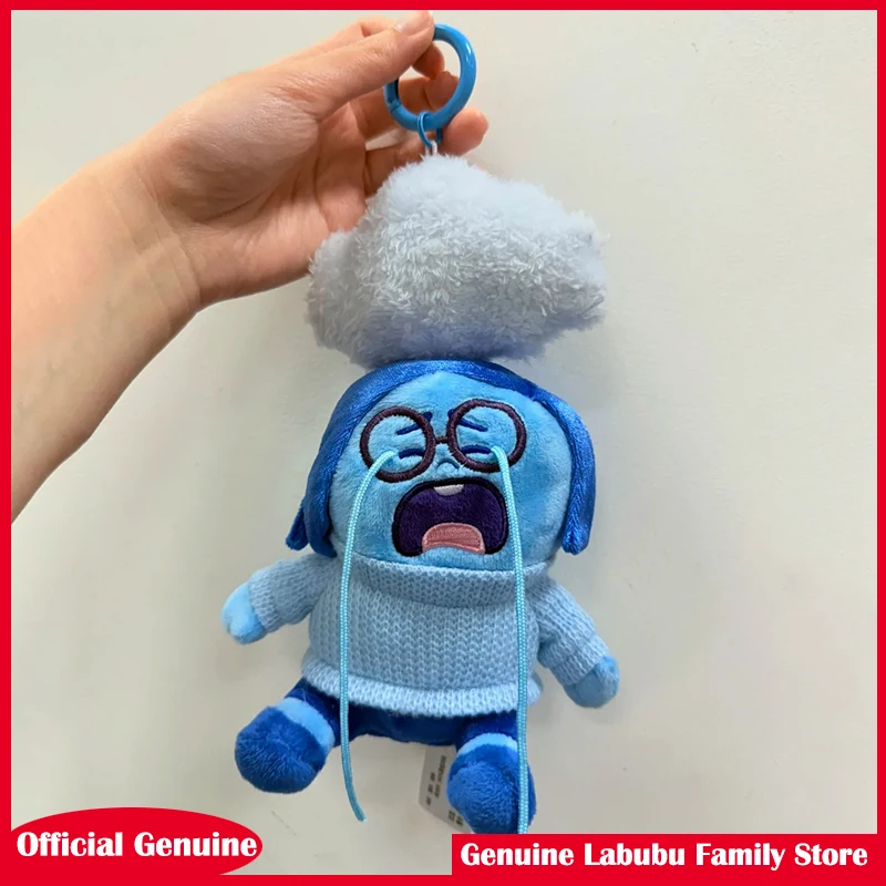 Porte-clés pendentif en peluche, série Disney Pixar Inside Out Crying Sadness, sac à dos Kawaii, poupée, cadeau de noël, nouvelle collection