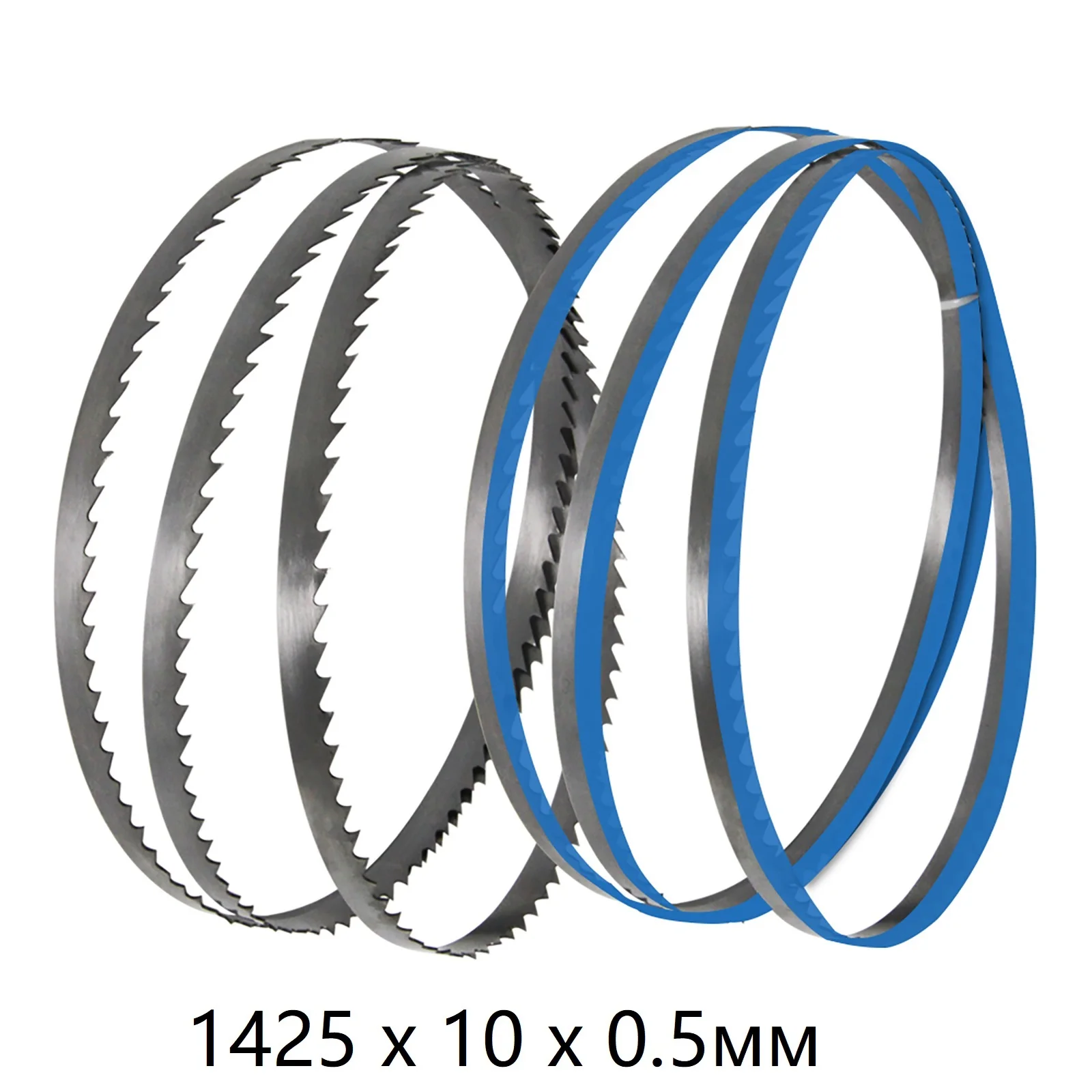 

2 шт., 56 дюймов, 1425 мм, полотно ленточной пилы, 1425x10x0,5 мм, TPI 6, углеродистая пружинная сталь для ленточной пилы, резки дерева, металла, пластика