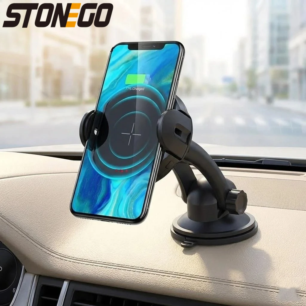 

Автоматическое беспроводное зарядное устройство для автомобиля 10W Qi с быстрой зарядкой для iPhone, Samsung, Android, QC 2.0, 3.0, безопасное крепление на приборную панель или вентиляционную решетку