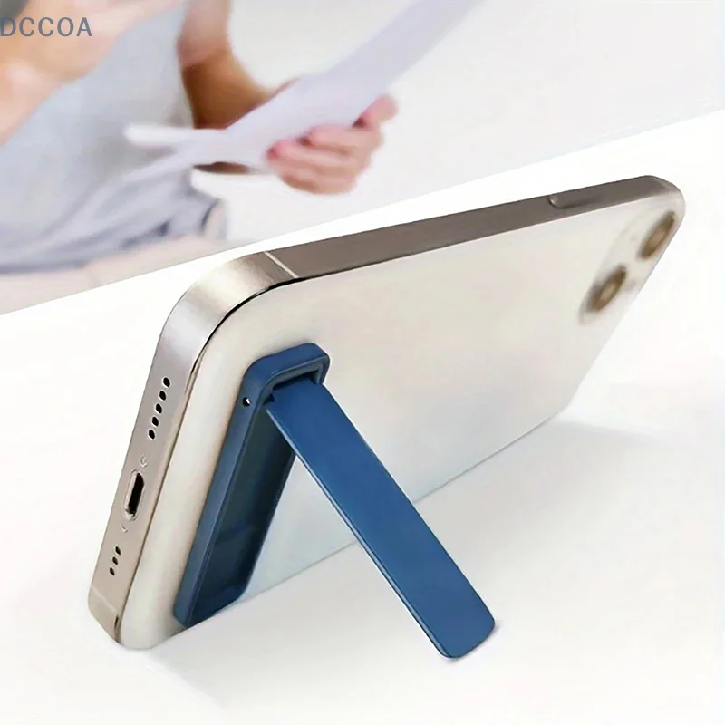 Ultra-thin Mini Holder Metal Folding Mobile Phone Bracket Back Sticker Invisible Cellphone Desktop Support Phone Stand