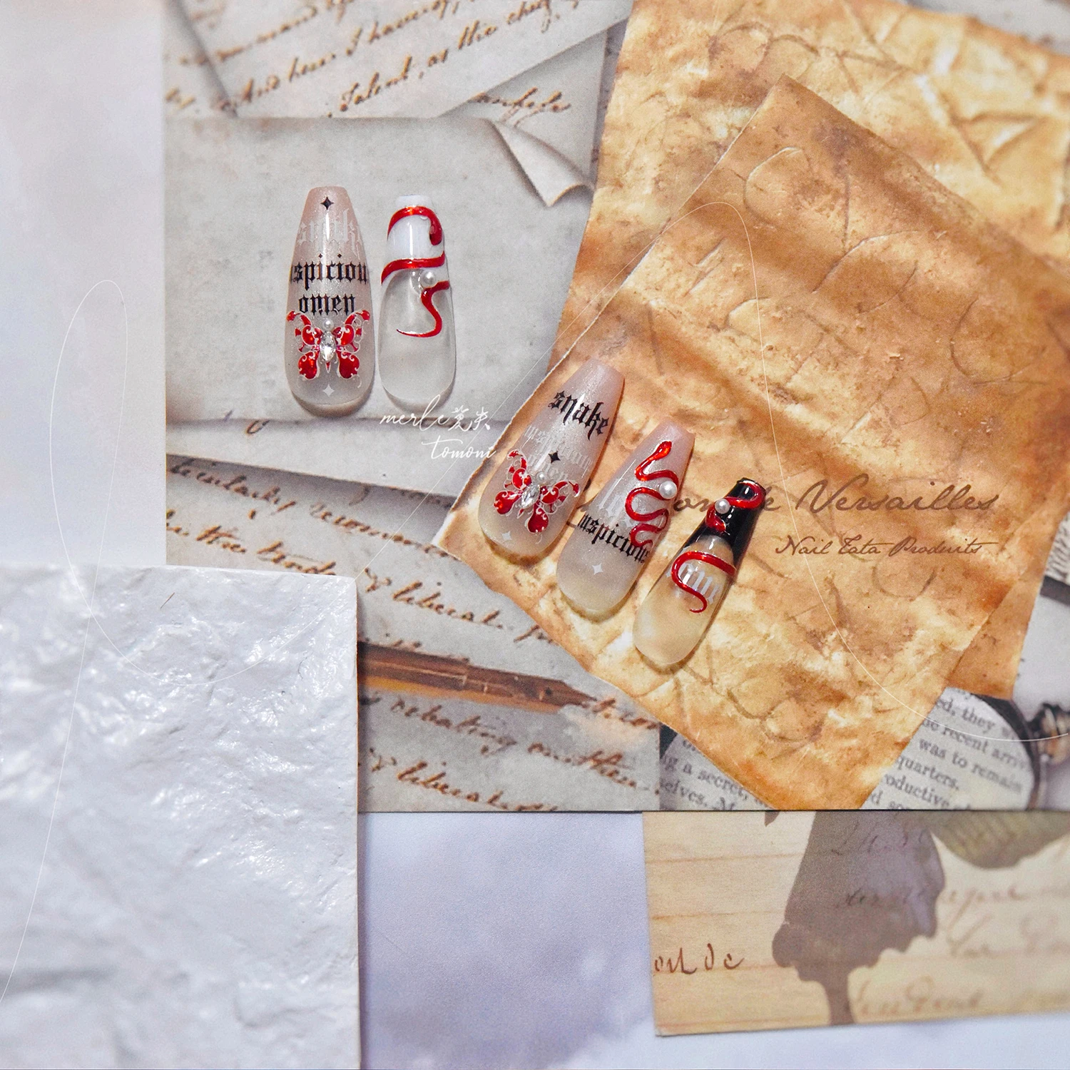 5D Colorful Butterfly Nail Stickers with Embossed Color Laser Stickers Adhering to Nail Art Decorations Pressing on Nails