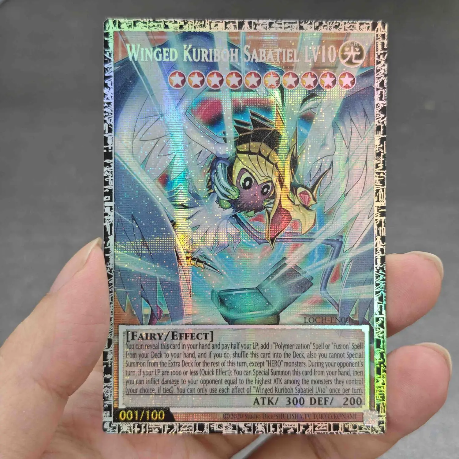

Yu-Gi-Oh! English Winged Kuriboh Sabatiel LV10 Diy GMR-OF Limited Edition Card LOCH PSER/N Game Universal Collection Card Gift