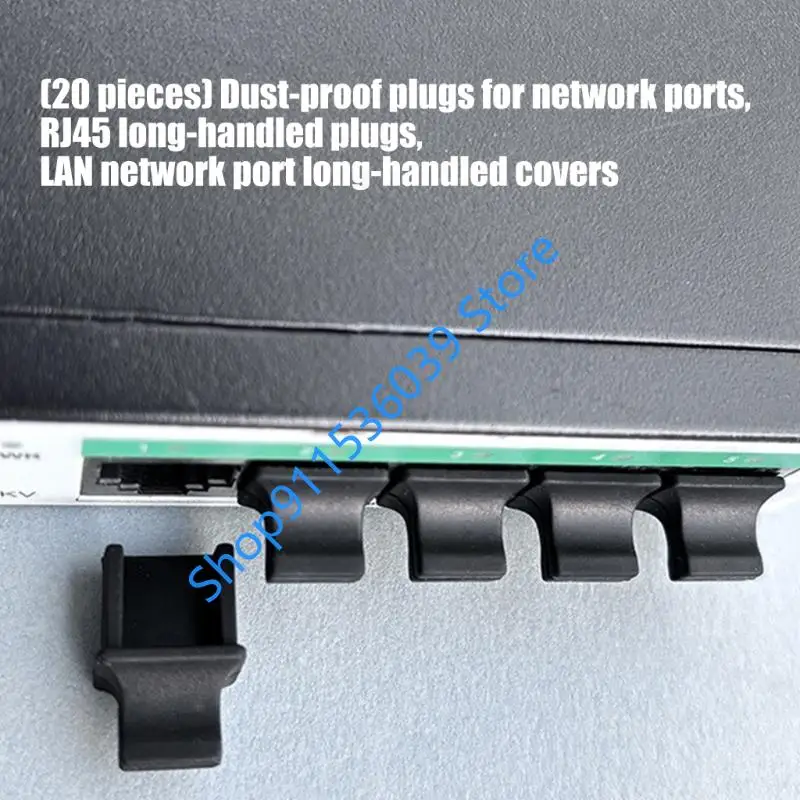 

20Pcs Silicone RJ45 Dust Plugs Long Handle LAN Port Cover For Ethernet Networking Cable Connectors Protections