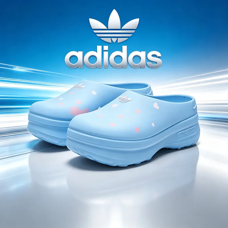 Adidas Clover Women's Shoes - New Style Sports Shoes with Thick Soles and Elevated Heels - Muller Sandals - KH5902