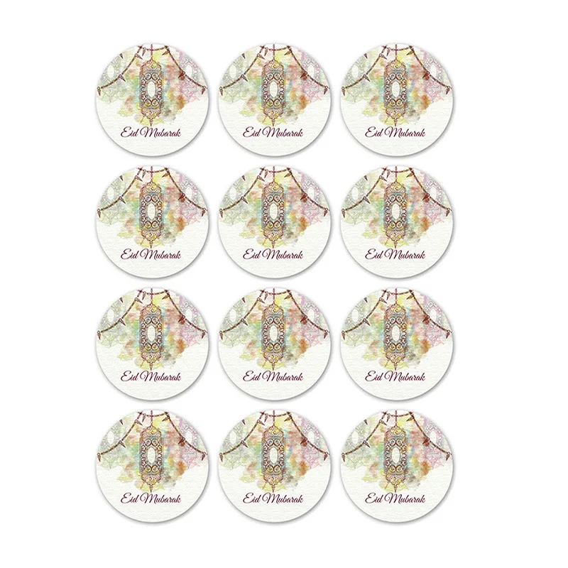 120pcs EID Mubarak Sticker Labels Ramadan Kareem Decoration 2024 Ramadan Gifts Packaging Seal Stickers Islam Muslim Party Decor