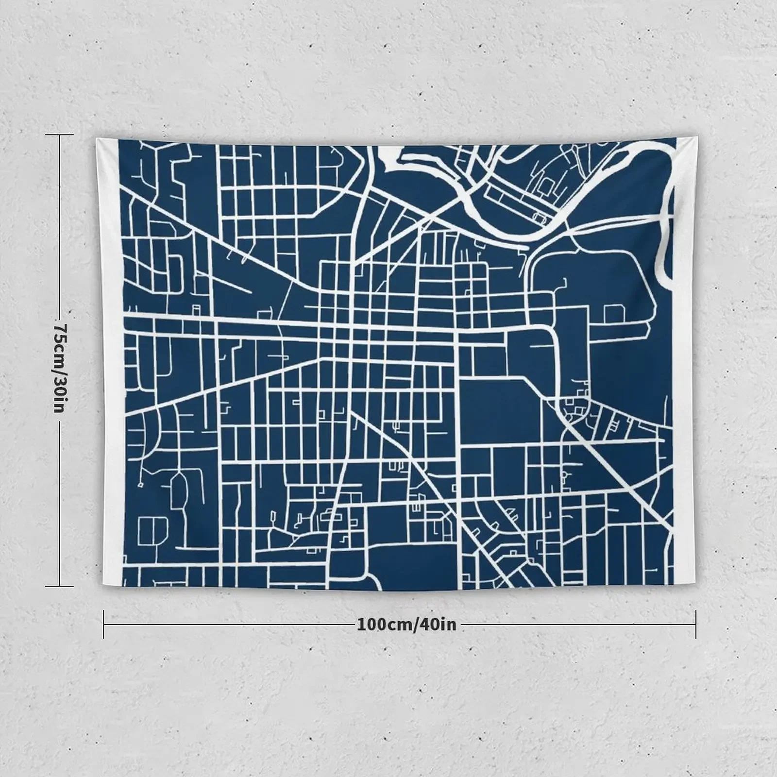 Map of Ann Arbor Tapestry Aesthetic Home Decor Home Decoration Accessories Tapestry