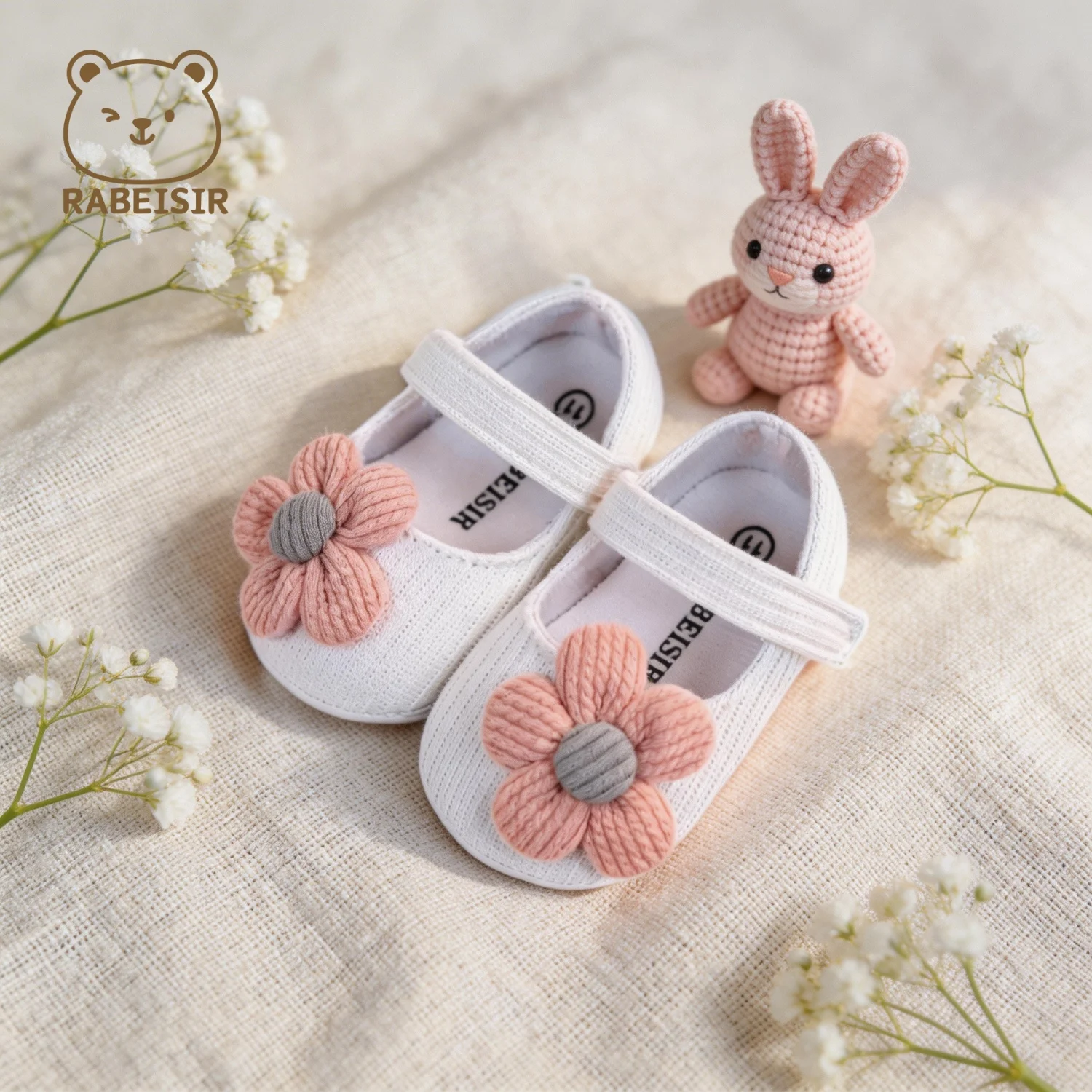 Niedliche Blumen-Mary-Jane-Flache Schuhe für Babys, trendige, leichte, weiche Schuhe für Party-Auftritte im Innen- und Außenbereich, Frühling – Detail 16