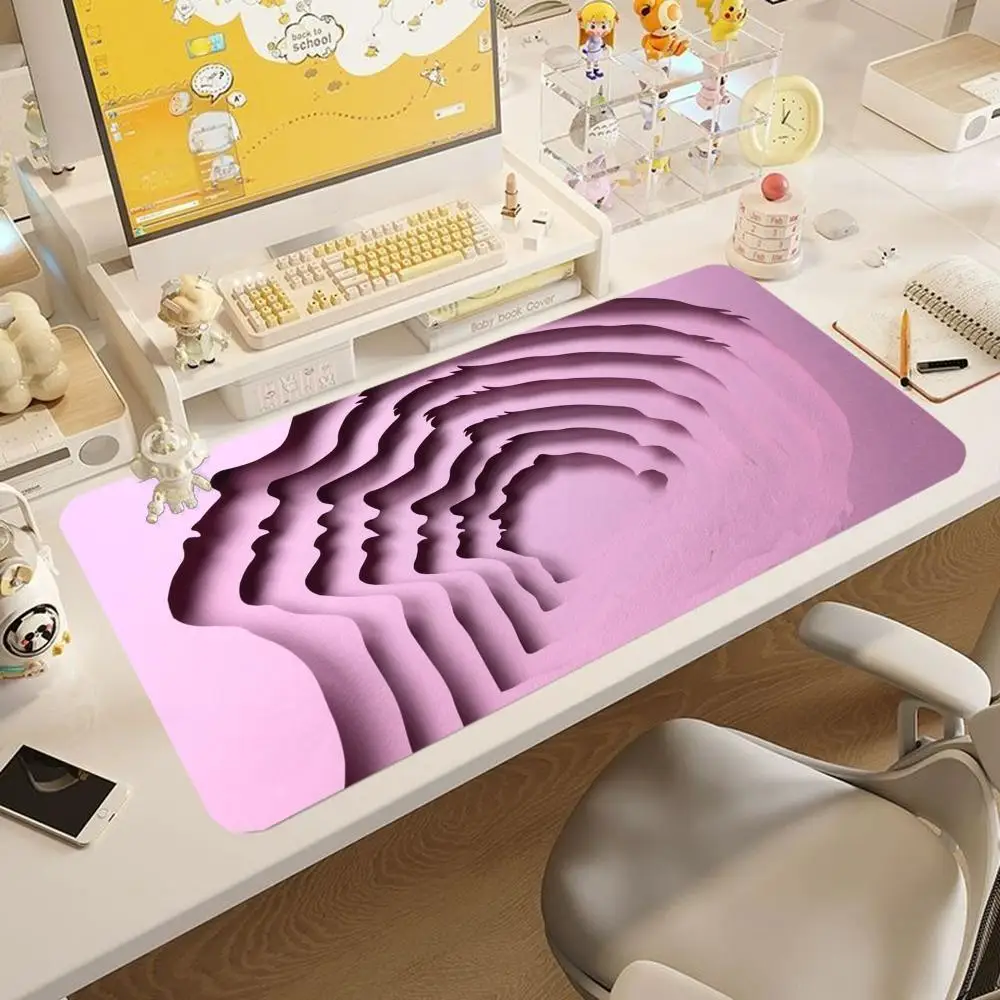 3D Paper Art Anime Desk Mat Colorful Tropical Fish Premium Bound Edge Large Size Anti-Slip Keyboard Pad for Laptop